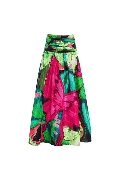 Conjunto de traje de baño adelgazante fruncido con estampado de mariposas