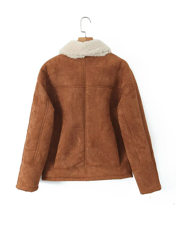 Warm Retro Lambskin Coat