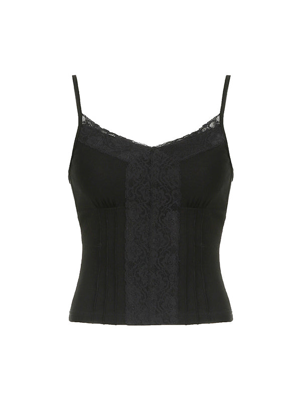 Lace V-Neck Divider Cami Top