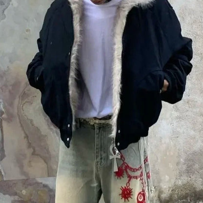 Plush Lined Oversized Jacket