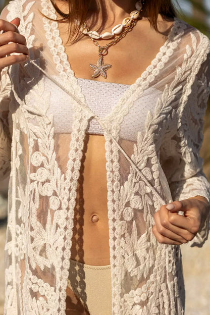 Flowy Lace Beach Cover Up