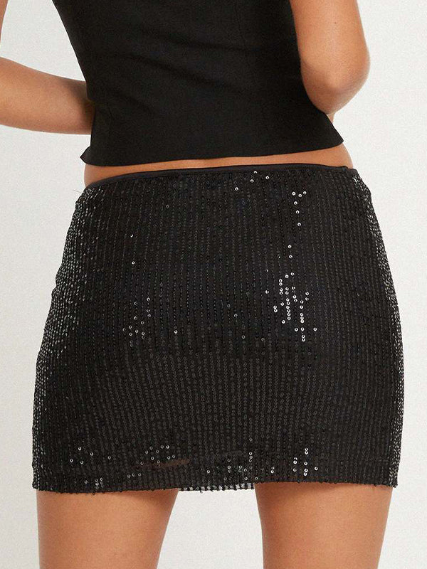 Glittering Sequin Ultra Mini Skirt