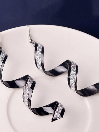 Drop Earrings Dangle Earrings For Party Wedding Casual Alloy Wave Gold Silver for Women