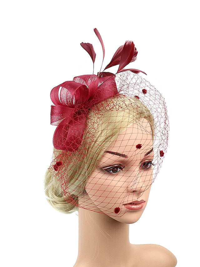 Hair Clip Textured Party Flower Headwear / Wedding / Party Evening / Red / Blue / Green for Women