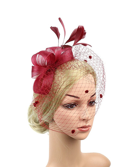 Hair Clip Textured Party Flower Headwear / Wedding / Party Evening / Red / Blue / Green for Women