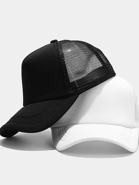 1pcs Unisex Cap Casual Plain Mesh Baseball Cap Adjustable Snapback Hats For Women Men Hip Hop Trucker Cap Streetwear Dad Hat for Women