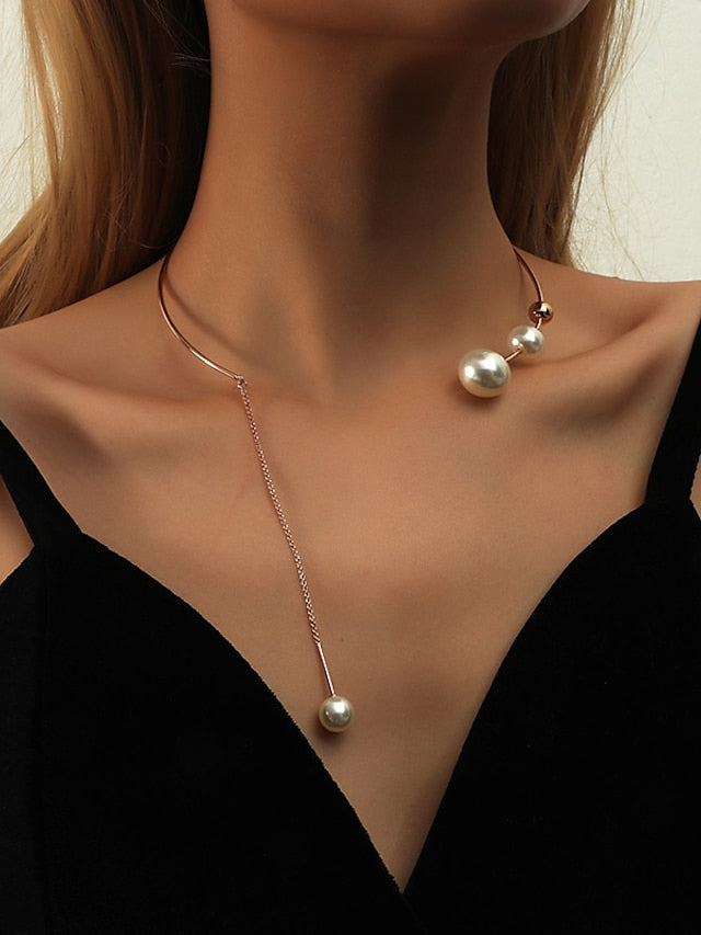 necklace Chic & Modern Special Occasion Geometry Necklaces / Imitation Pearl / Fall / Winter / Spring / Summer for Women
