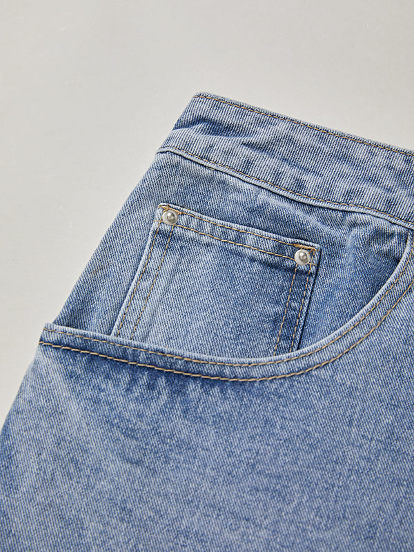 Vintage Blue Micro Denim Skirts
