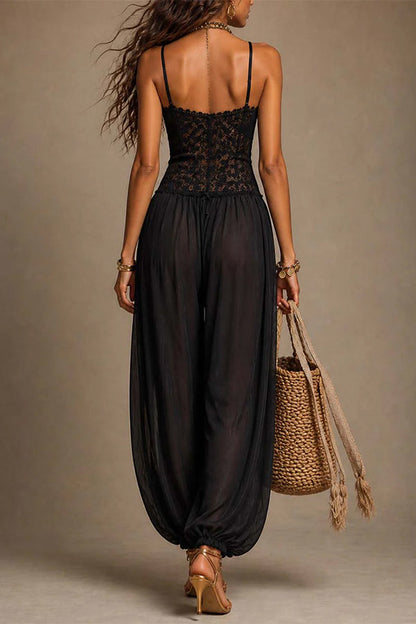 Aria Lace Bodice Boho Jumpsuit