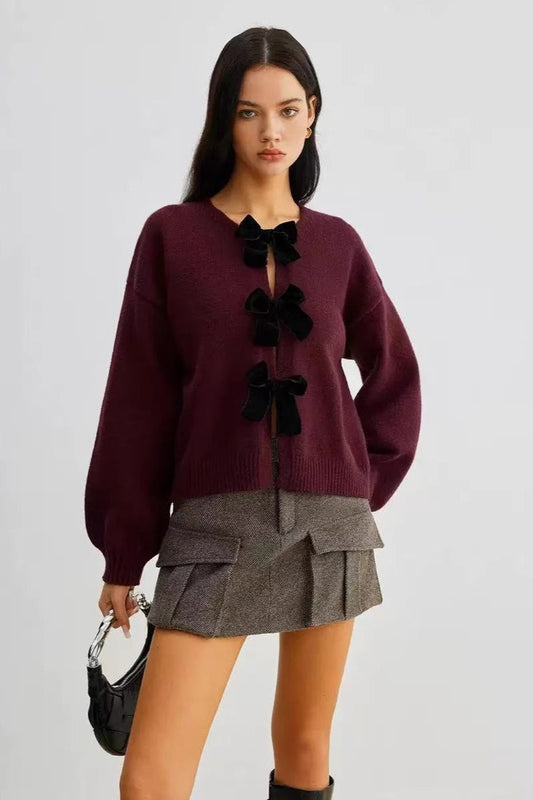 Oversized Bow Neck Sweater