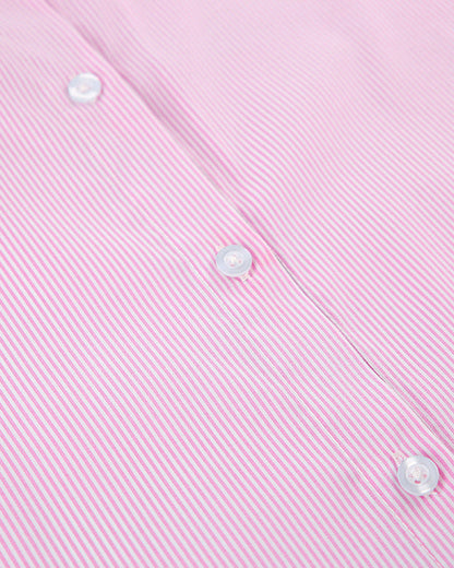 Contrast Striped Loose Casual Shirt