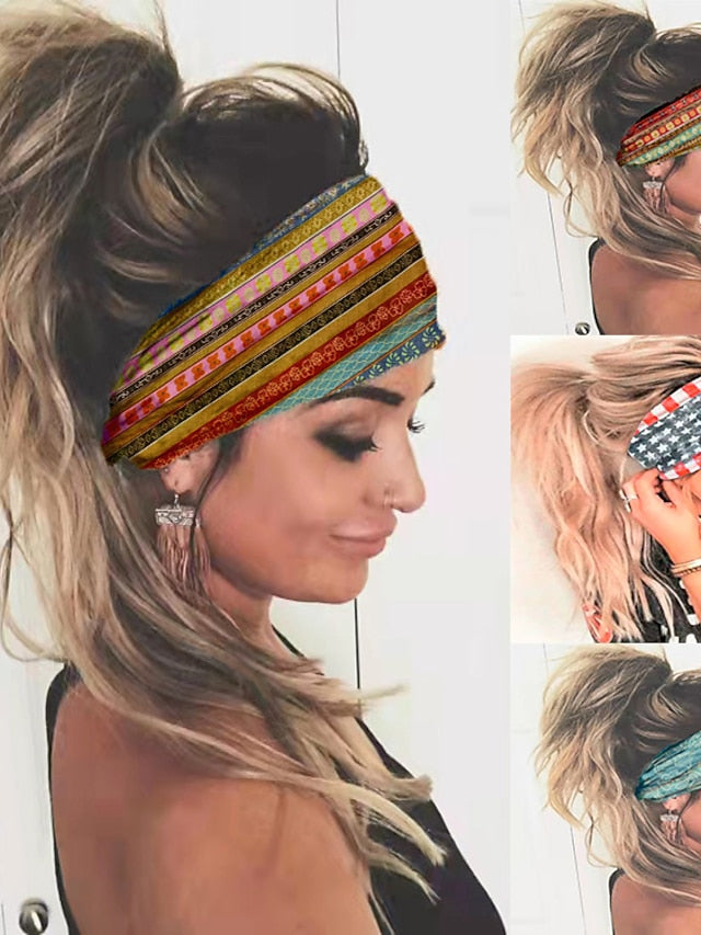 3 pcs Headbands Leopard Hair Bands Knoted Turban Headband Stretch Twist Head Wraps Stripe Cloth Head Bands for Women and Girls for Women