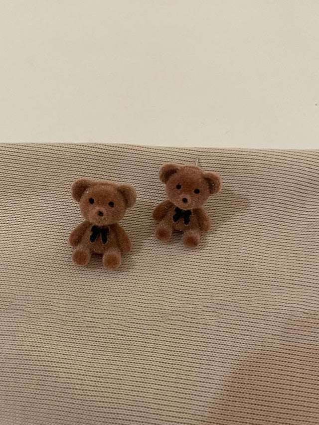 Earrings Active Party Bear Earring / Resin / Beige / Black / Brown / Fall for Women