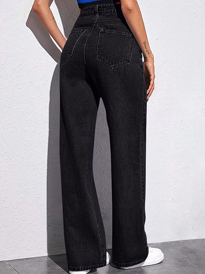 Slim Straight Versatile Boyfriend Jeans