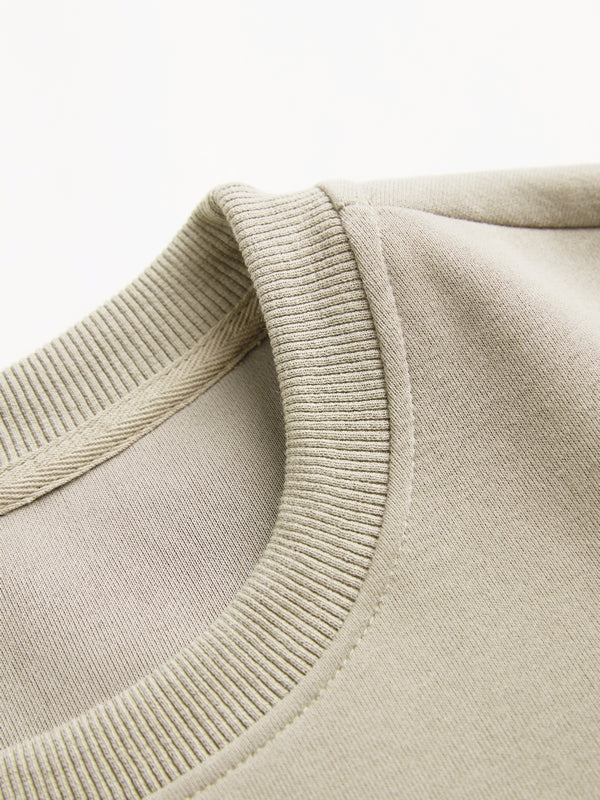 Solid Color Sleeve Embellished Oversized Hoodie