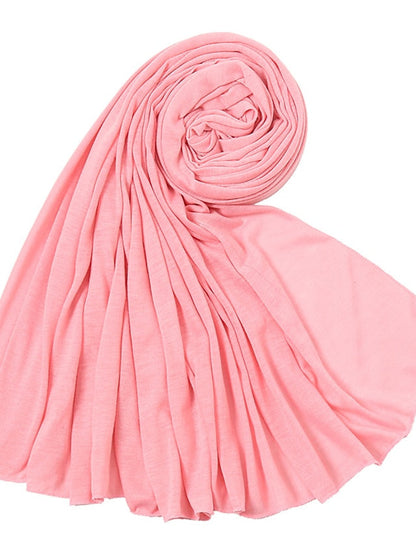 180x80CM Modal Cotton Jersey Hijab Scarf Women Muslim Shawl Plain Soft Islamic Turban Hair Tie Head Wrap Arab Scarves Headband for Women
