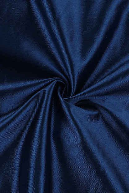 Deep V Waist-Cinched Satin Split Bodycon Party Dress