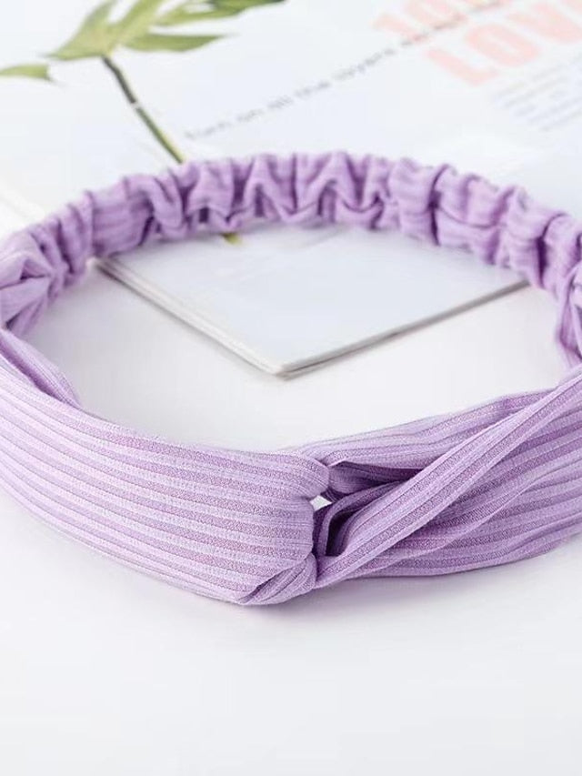 Women Twist Knotted Boho Stretchy Hair Bands Cross Turban for Women