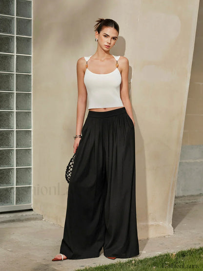Delicate-Strap Crop Knit Top