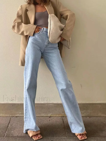 Denim Straight Graceful Leg Jeans