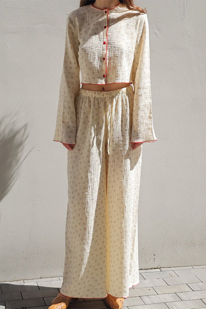Printed Cotton Pajama Pants Pajama Sets