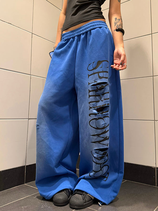 Retro Pattern Print Sweatpants