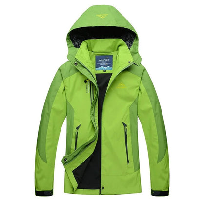 Chaqueta de esquí impermeable y elegante para mujer, con capucha y estilo activo al aire libre | Ideal para actividades al aire libre