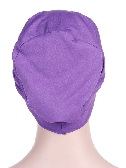 Solid Stretch Fabric Forehead Cross India Cap Turban Hat Women Elastic Turban Muslim Hijab Islamic India Hair Loss Caps Scarf Headwraps for Women
