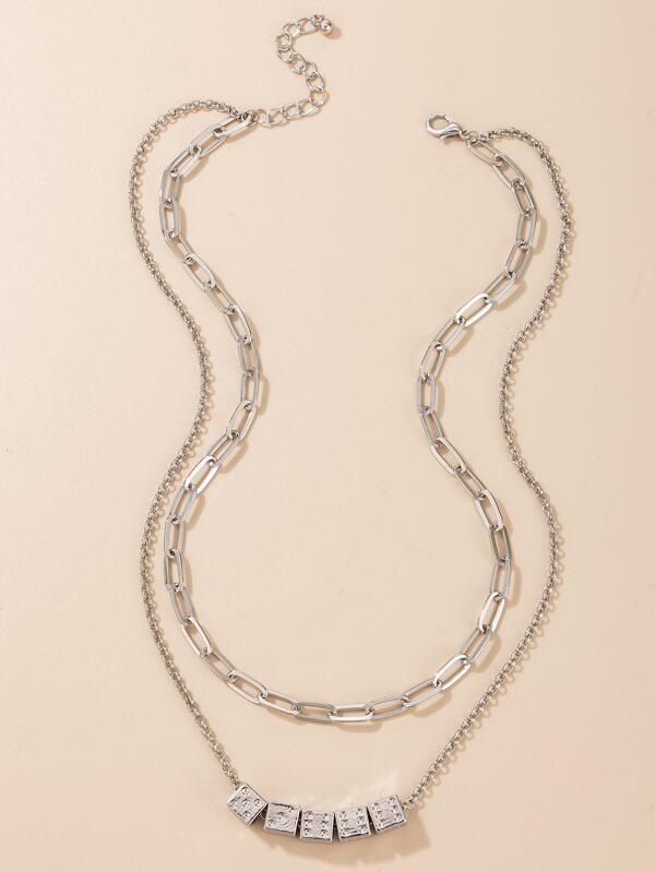 Dice Decor Layered Necklace for Women