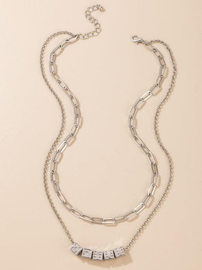 Dice Decor Layered Necklace for Women