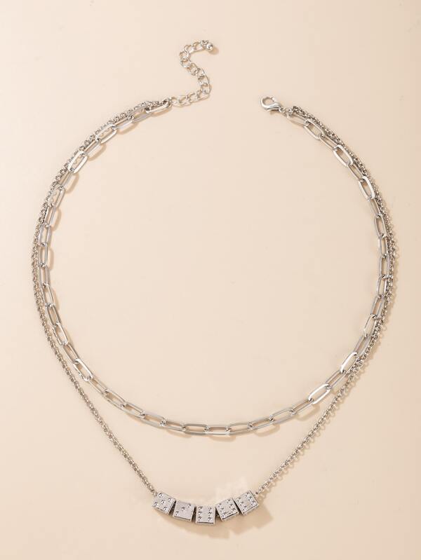 Dice Decor Layered Necklace for Women