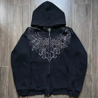 Distress Road Medieval Zip Hoodie
