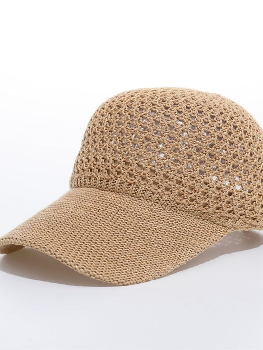 Solid Color Holiday Girls Sun Cap Breathable New Summer Cap Baseball Cap Outdoor  Sunshade Hat Ponytail Cap for Women