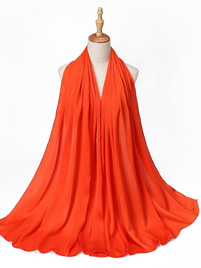 Muslim Scarf Crinkled Shawl Women Abaya Solid Hijab Ramadan Hijabs For Woman Abayas Dress Turban Instant Scarf for Women