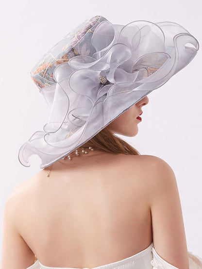 Hat Sun Hat Light Pink Pink Light Gray Outdoor Home Street Mesh Embroidery Flower Portable Windproof Comfort for Women