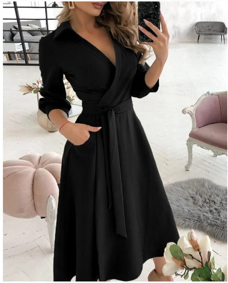 Lucy - Elegant Midi Dress - for Women | Great for Formal Occasions