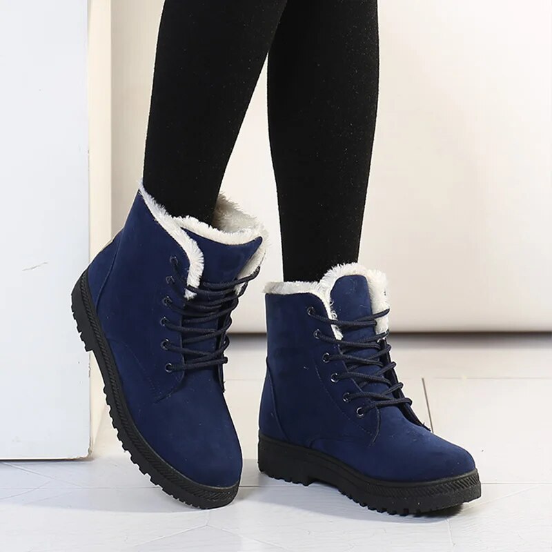 Botines casuales de ante con tacón para mujer | Ideales para el invierno