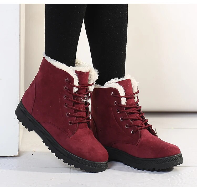 Botines casuales de ante con tacón para mujer | Ideales para el invierno