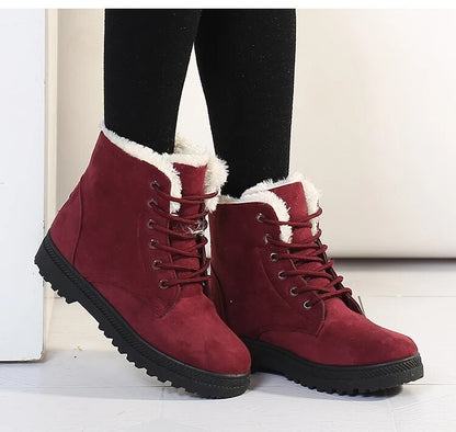 Botines casuales de ante con tacón para mujer | Ideales para el invierno
