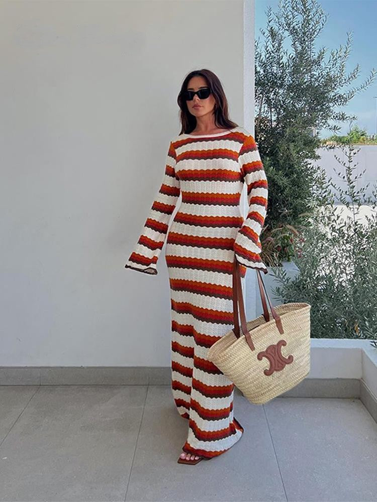 Chic Striped Maxi Dress | Great for Casual Days