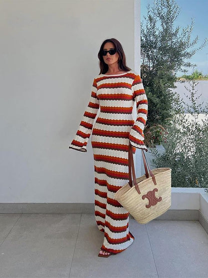 Chic Striped Maxi Dress | Great for Casual Days