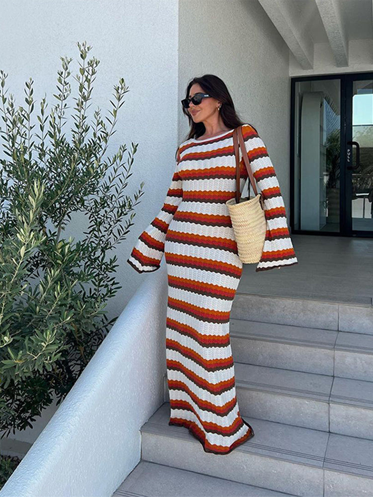 Chic Striped Maxi Dress | Great for Casual Days