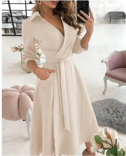 Lucy - Elegant Midi Dress - for Women | Great for Formal Occasions