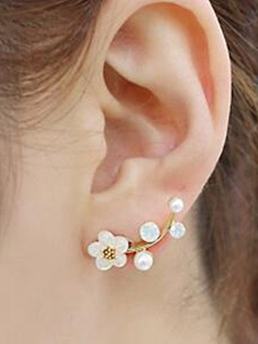 1 Pair Stud Earrings For Daily Date Alloy Classic Fashion for Women