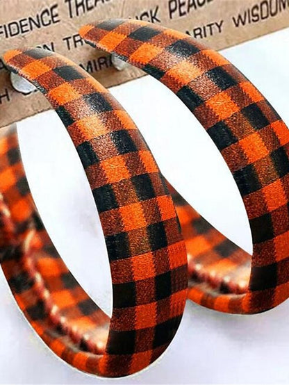 Earrings Casual Street Plaid Earring for Women