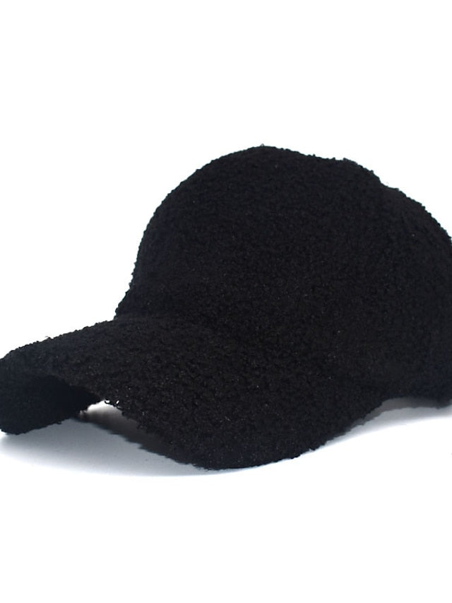 Hat Baseball Cap Winter Hats Black Pink Khaki Outdoor Street Dailywear Fleece Pure Color Windproof Comfort Warm for Women
