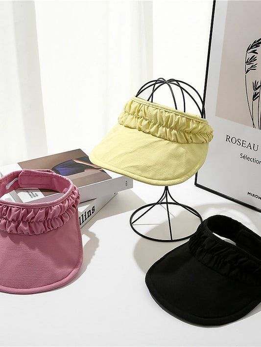 Sun Hat Floppy Hat Sports Outdoor Daily Holiday Solid / Plain Color Cloth Sweet Sunscreen Breathability Sports 1 pcs for Women