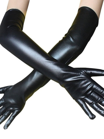 Gloves Outdoor Gift Holiday PU Leather Simple Casual Sexy 1 Pair for Women