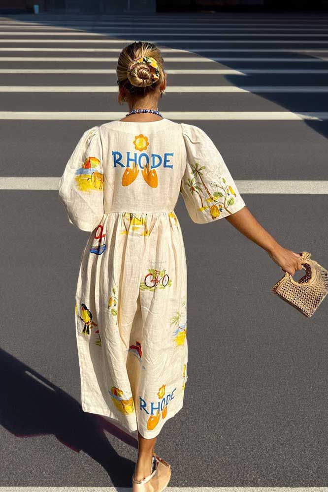 Vestido midi estampado