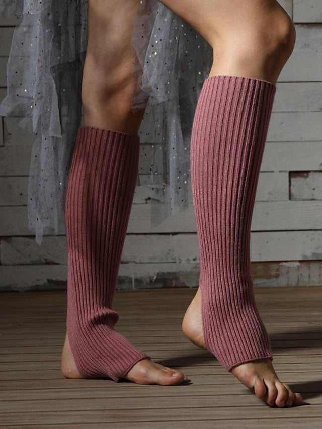 Kid's Leg Warmers Boot Cuffs Home Daily Solid Color Acrylic Fibers Basic Classic Warm 1 Pair for Women